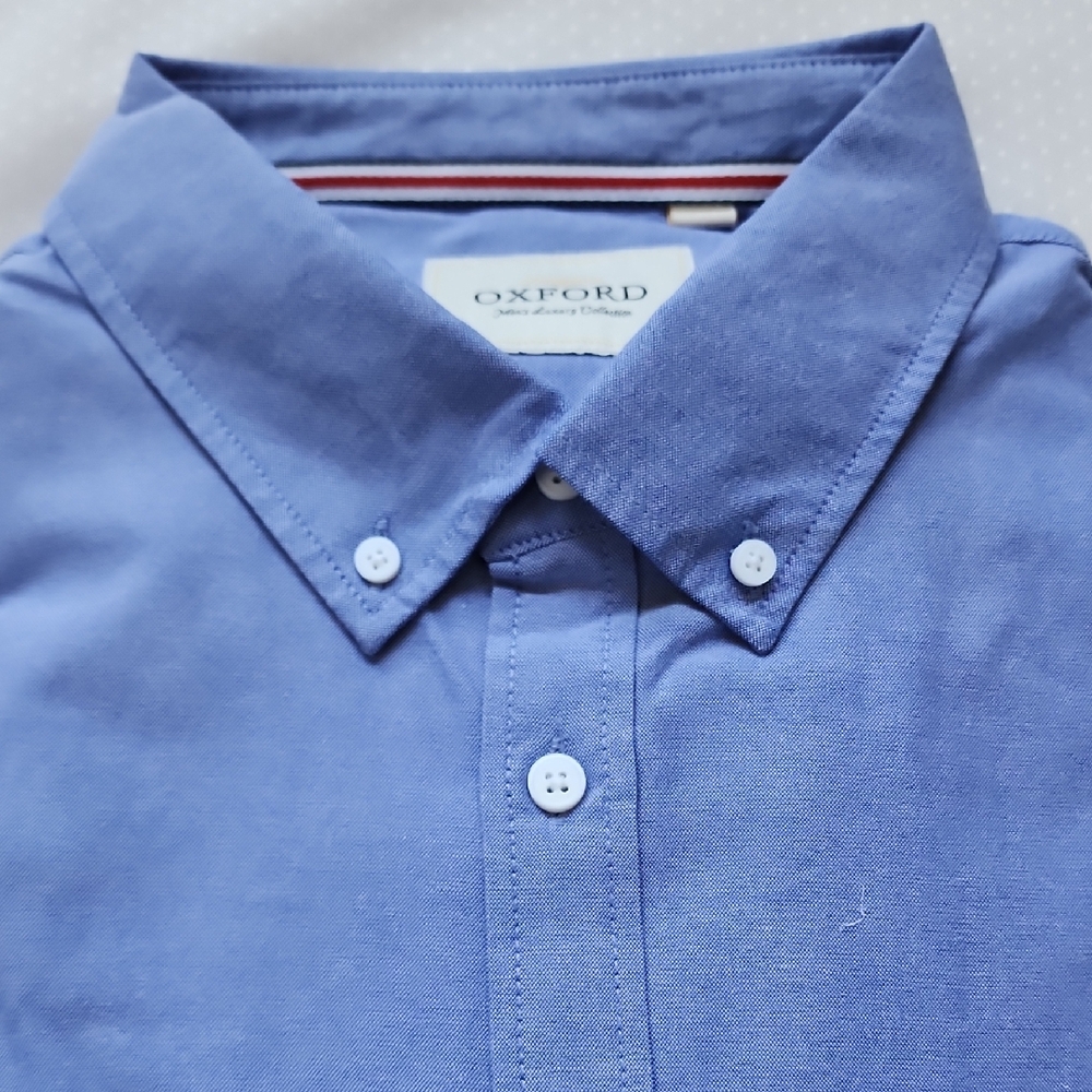 Oxford Men's Casual Blue Button Down Shirt